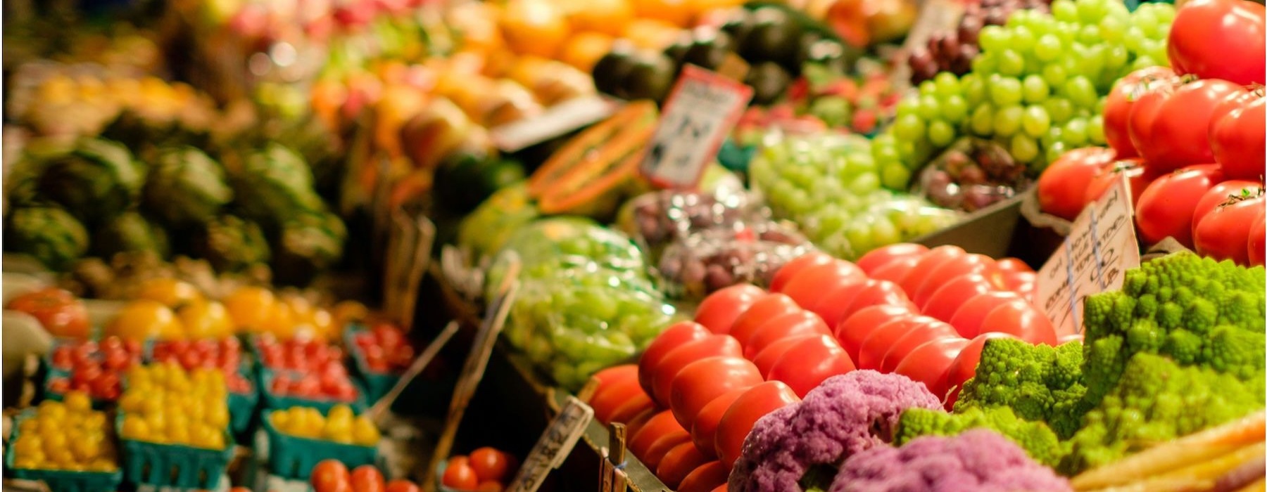 a farmer's market with vegetables